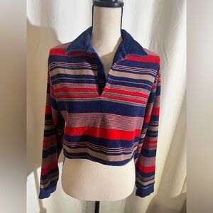 Y2K cropped and fleecey collared shirt